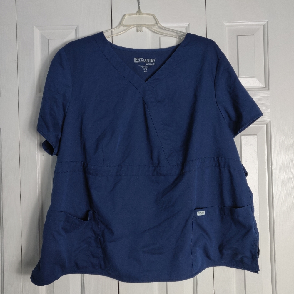 Grey's Anatomy navy scrub top